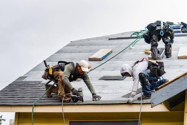 Professional Roofing technician working in Teton, ID